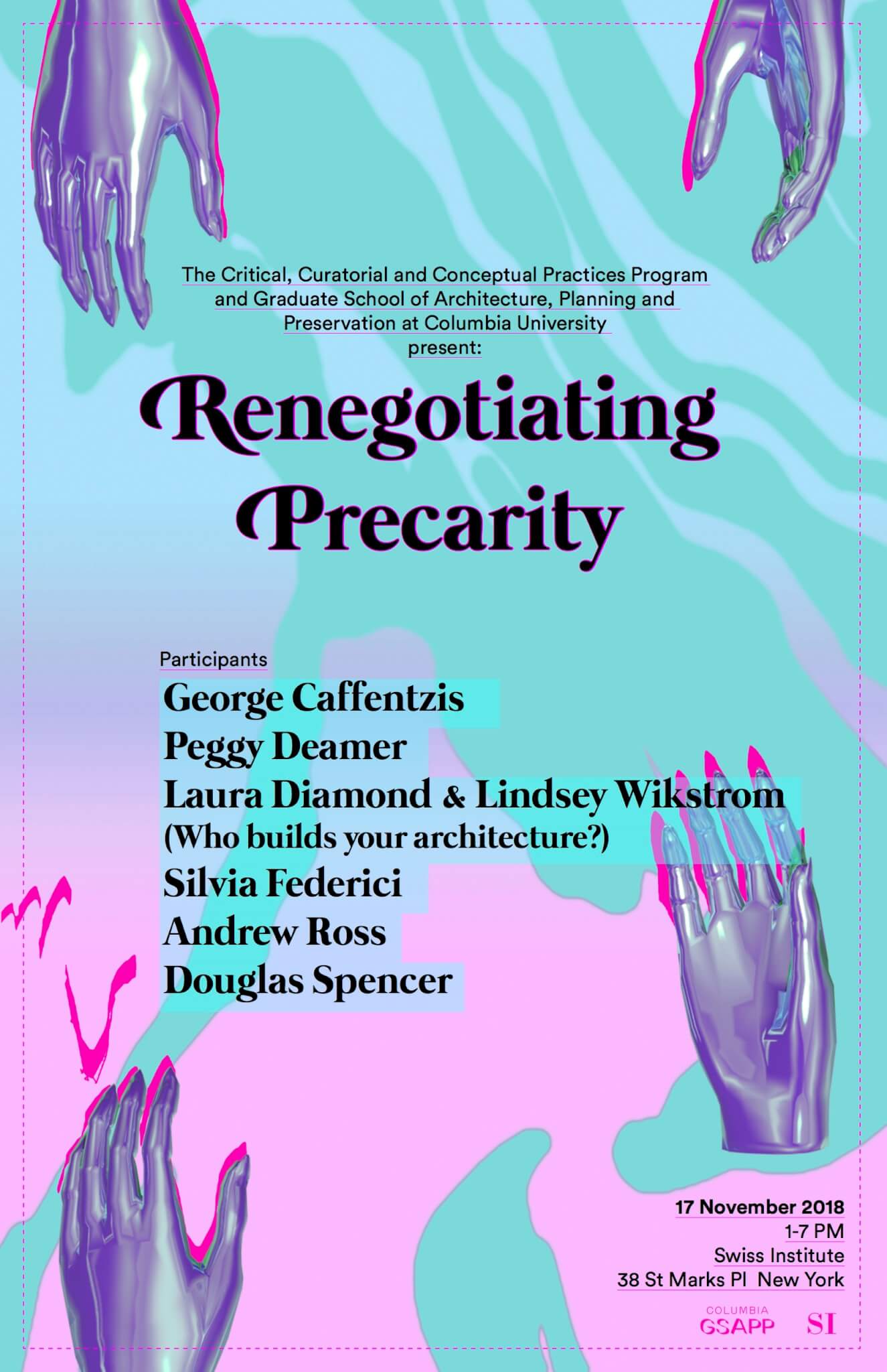 Swiss Institute Columbia GSAPP renegotiating precarity